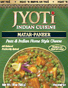MATAR-PANEER-PEAS/CHEESE Case of 12 / 15 OZ from Jyoti Cuisine India